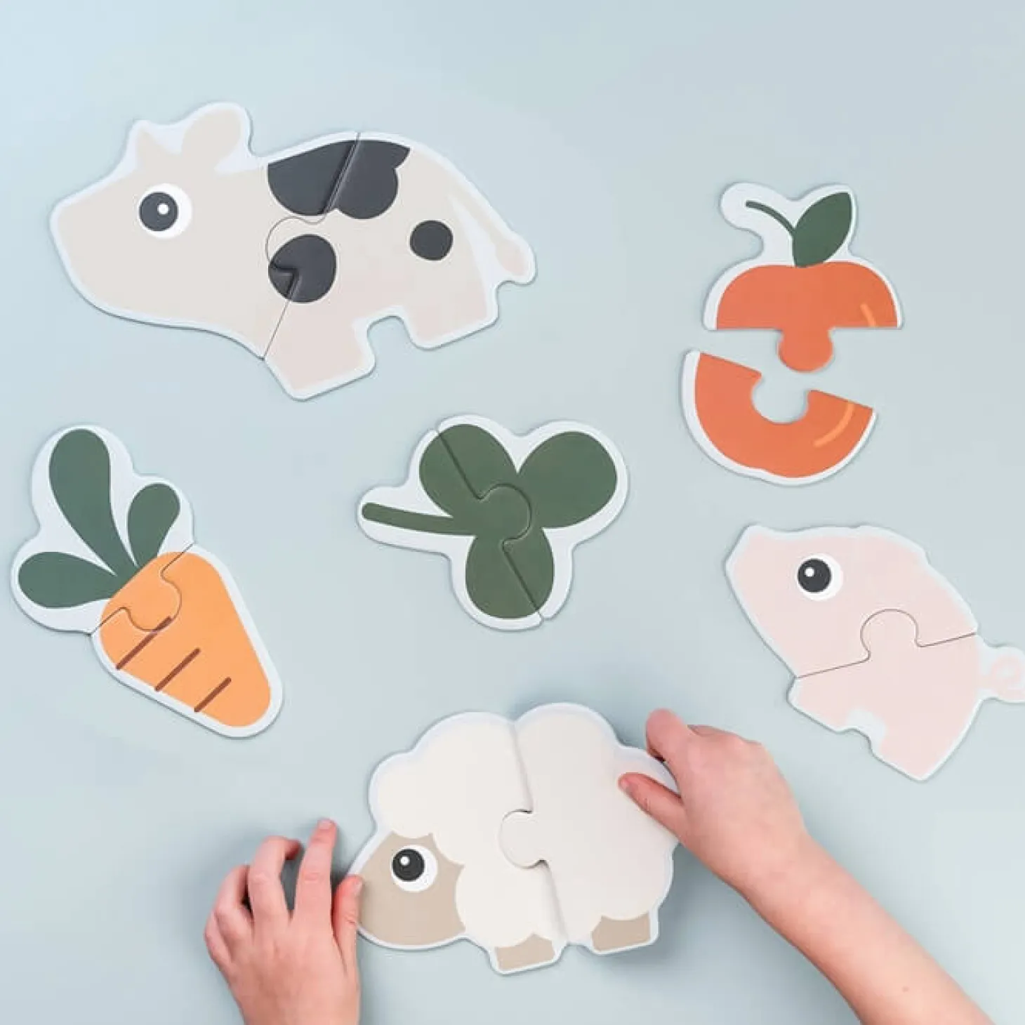 Pierwsze puzzle dwuelementowe Farma Tiny Farm