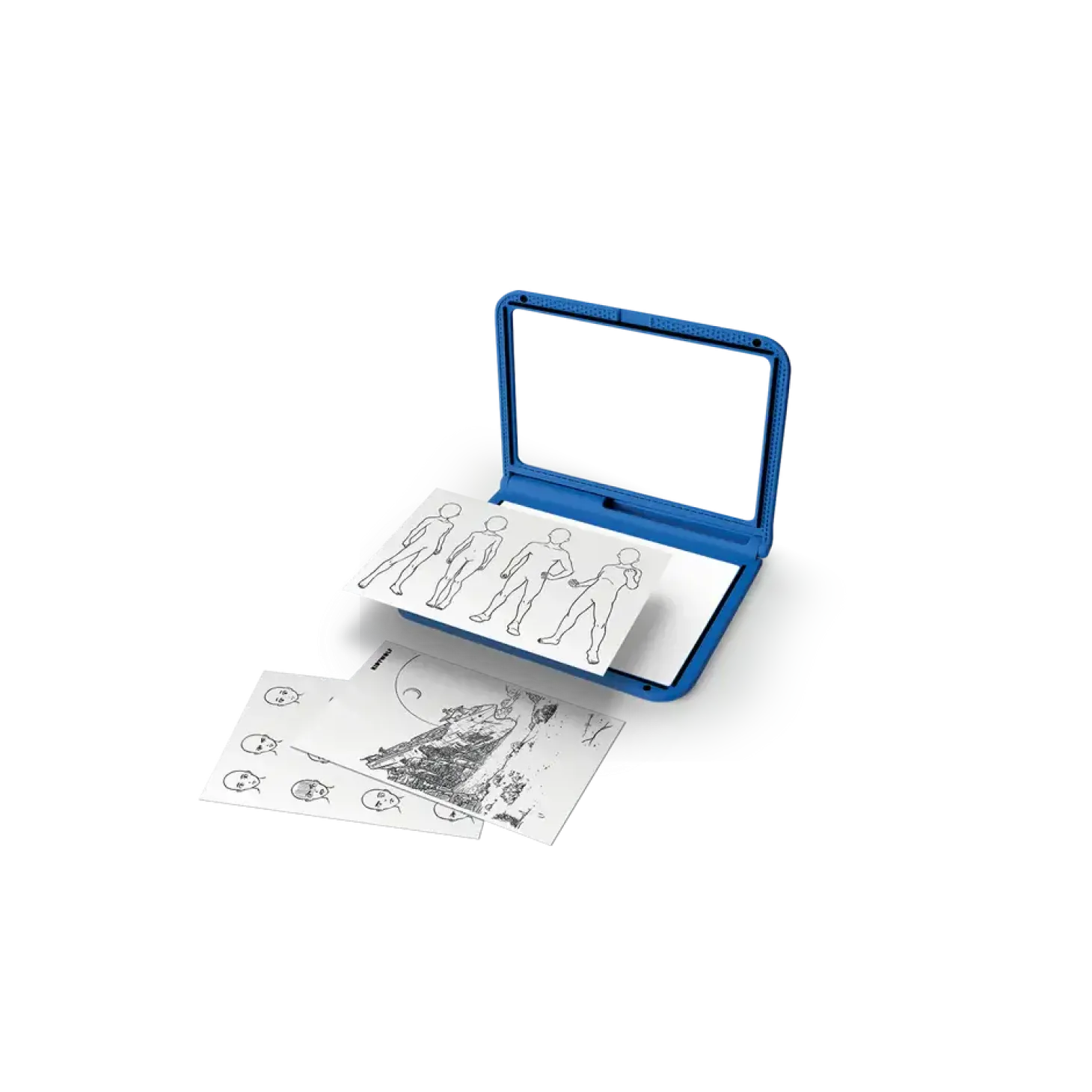 Podświetlany tablet do nauki pisania i rysowania KIDYDRAW-PRO - niebieski