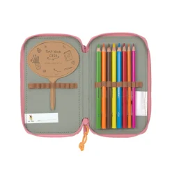 Potrójny piórnik – etui z wyposażeniem Unique, pink