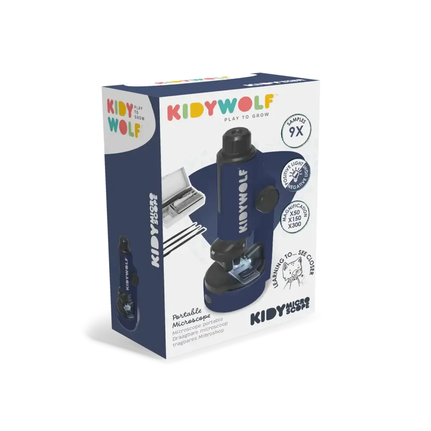 Przenośny mikroskop KIDYMICROSCOPE - granatowy