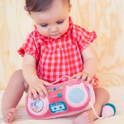 Przytulanka aktywizująca do zabawy Radio Kotka Jeanne 9m+