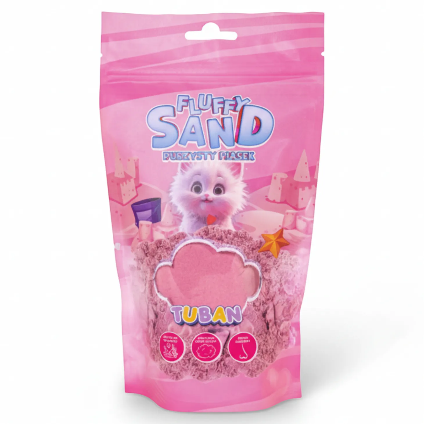 Puszysty piasek Fluffy Sand, 90g - różowy