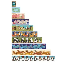 Puzzle dla dzieci, nauka liczenia, Pingwinki