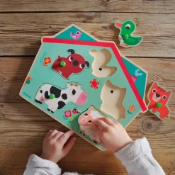 Puzzle drewniane z dźwiękiem FARMA