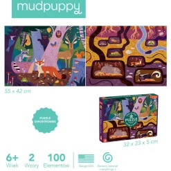 Puzzle dwustronne Las nad i pod ziemią 100 elementów 6+
