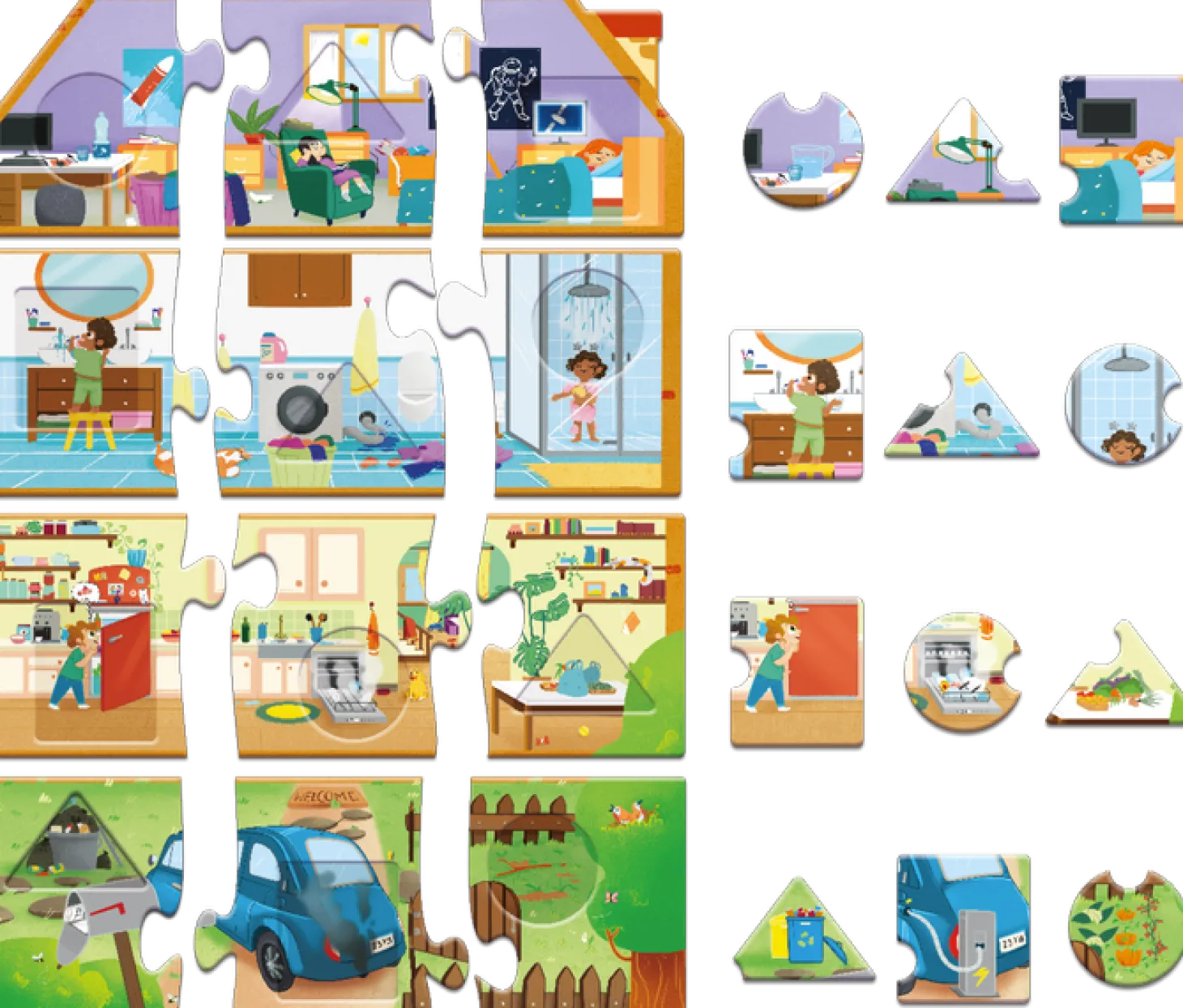 Puzzle edukacyjne dla dzieci My Eco House