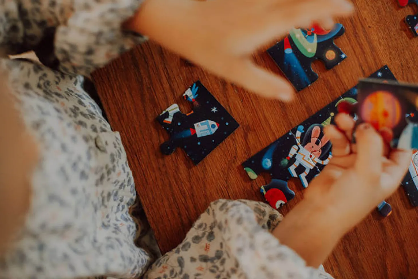 Puzzle-kartka z życzeniami Kosmos 12el. 3+
