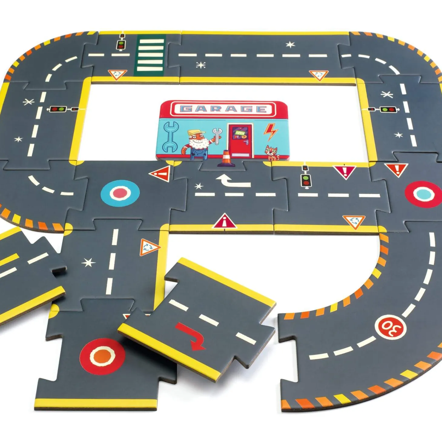 Puzzle kartonowe drogi ulice CRAZY MOTORS