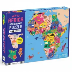 Puzzle konturowe Mapa Afryki 70 elementów 5+