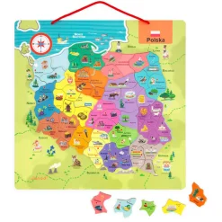 Puzzle magnetyczne Mapa Polski 69 magnesów 7+