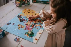 Puzzle Mapa Europy z elementami w kształcie państw 5+