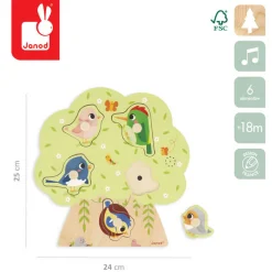 Puzzle muzyczne Odgłosy ptaków 18m+