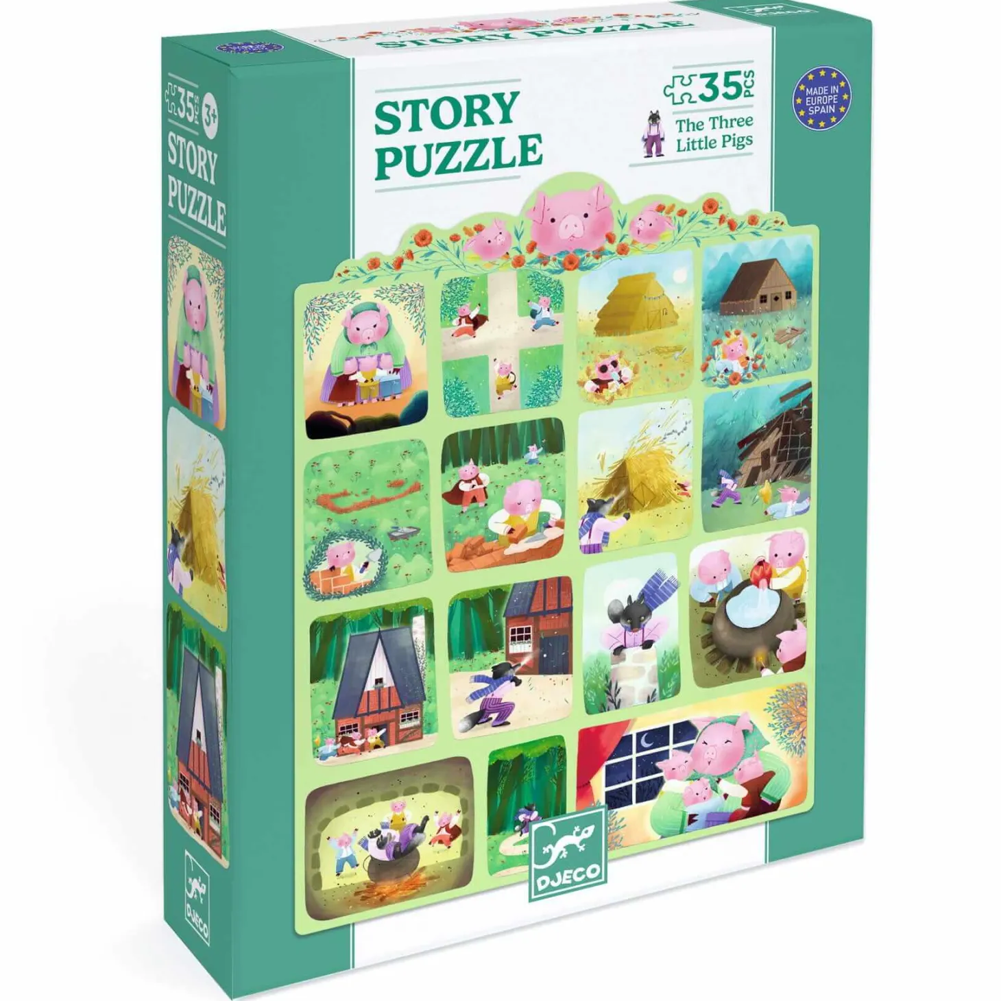 Puzzle opowieść - TRZY MAŁE ŚWINKI 35 el.