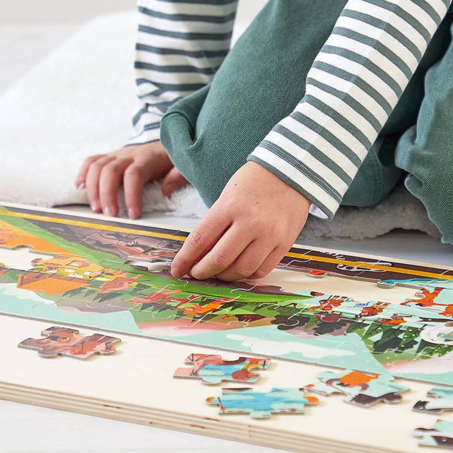 Puzzle panoramiczne w walizce Prehistoria 100 elementów