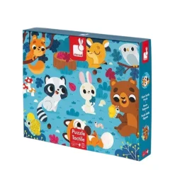 Puzzle sensoryczne 20 elementów Leśne zwierzęta