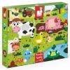 Puzzle sensoryczne 20 elementów Farma