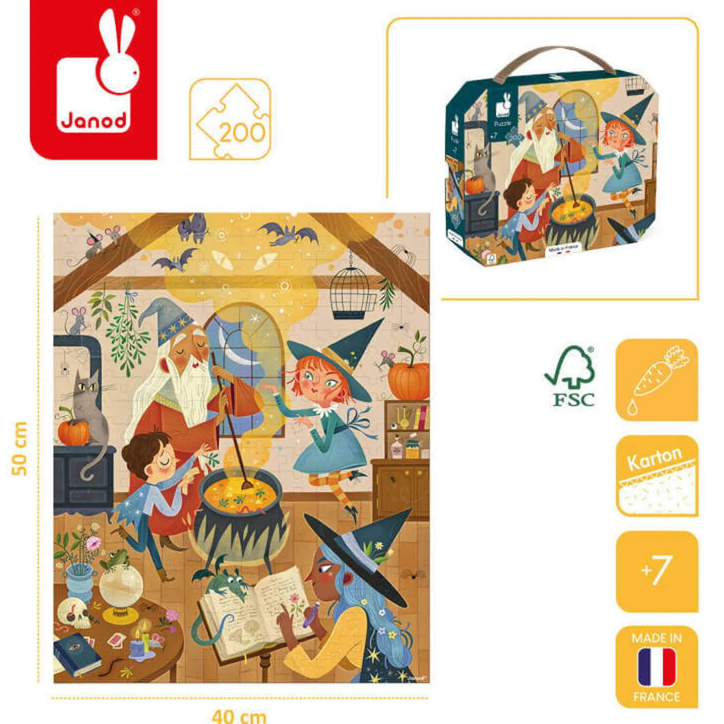 Puzzle w walizce Czary 200 elementów