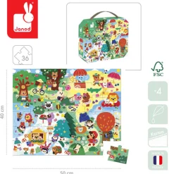Puzzle w walizce 4 pory roku 36 elementów 4+