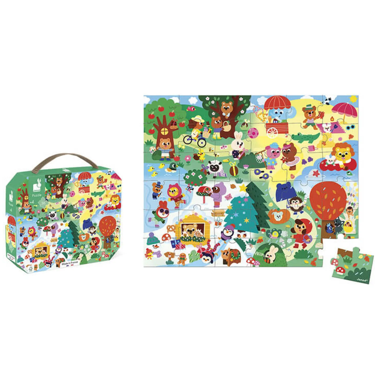Puzzle w walizce 4 pory roku 36 elementów 4+