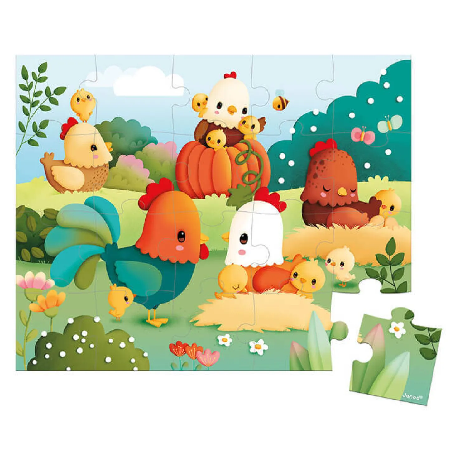 Puzzle w walizce Witajcie na farmie 20 elementów