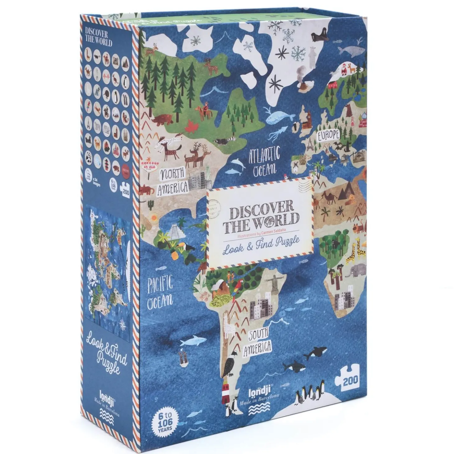 Puzzle z grą obserwacyjną Odkryj Świat