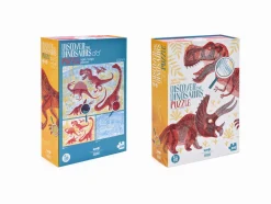 Puzzle z grą obserwacyjną Odkryj Dinozaury
