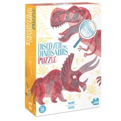 Puzzle z grą obserwacyjną Odkryj Dinozaury