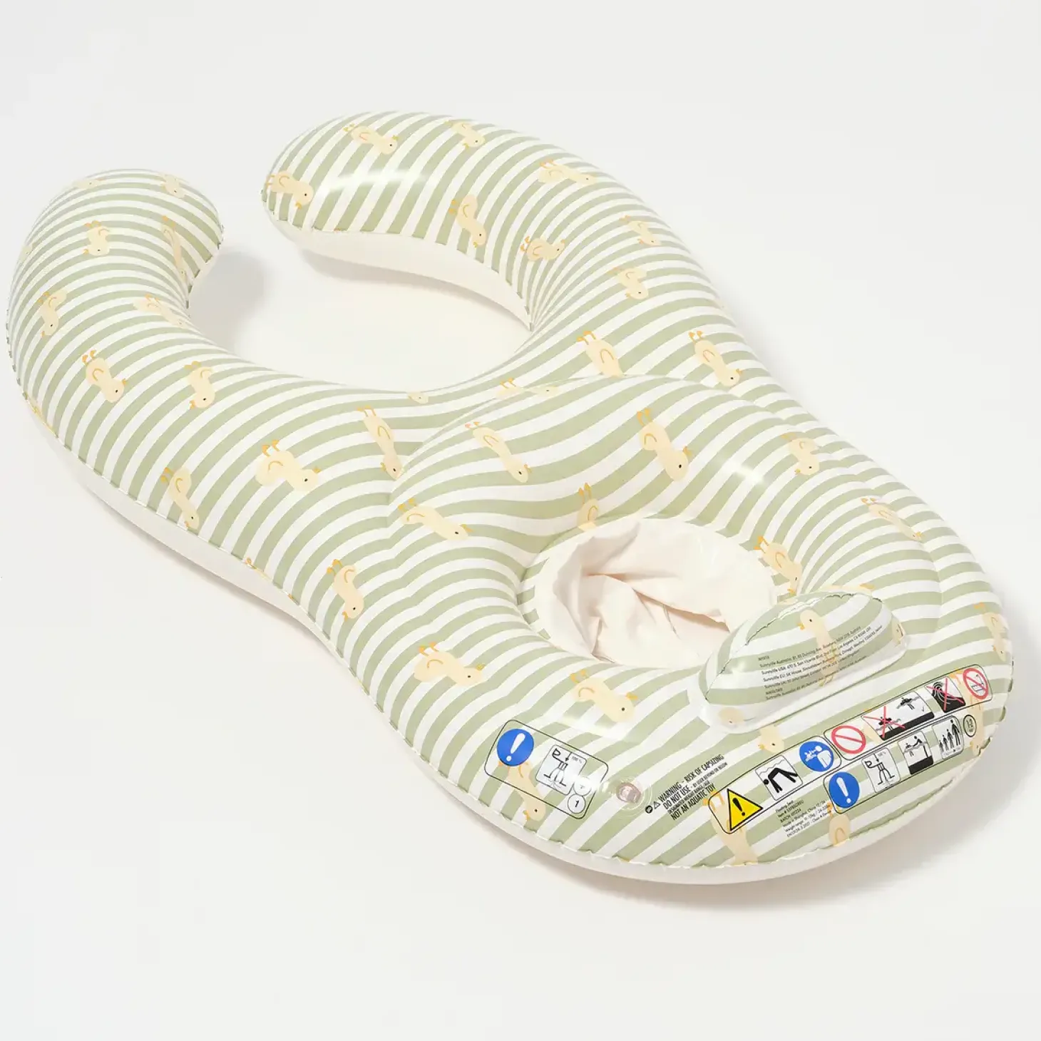 Pływający fotelik dla niemowląt Duck Sage Stripe