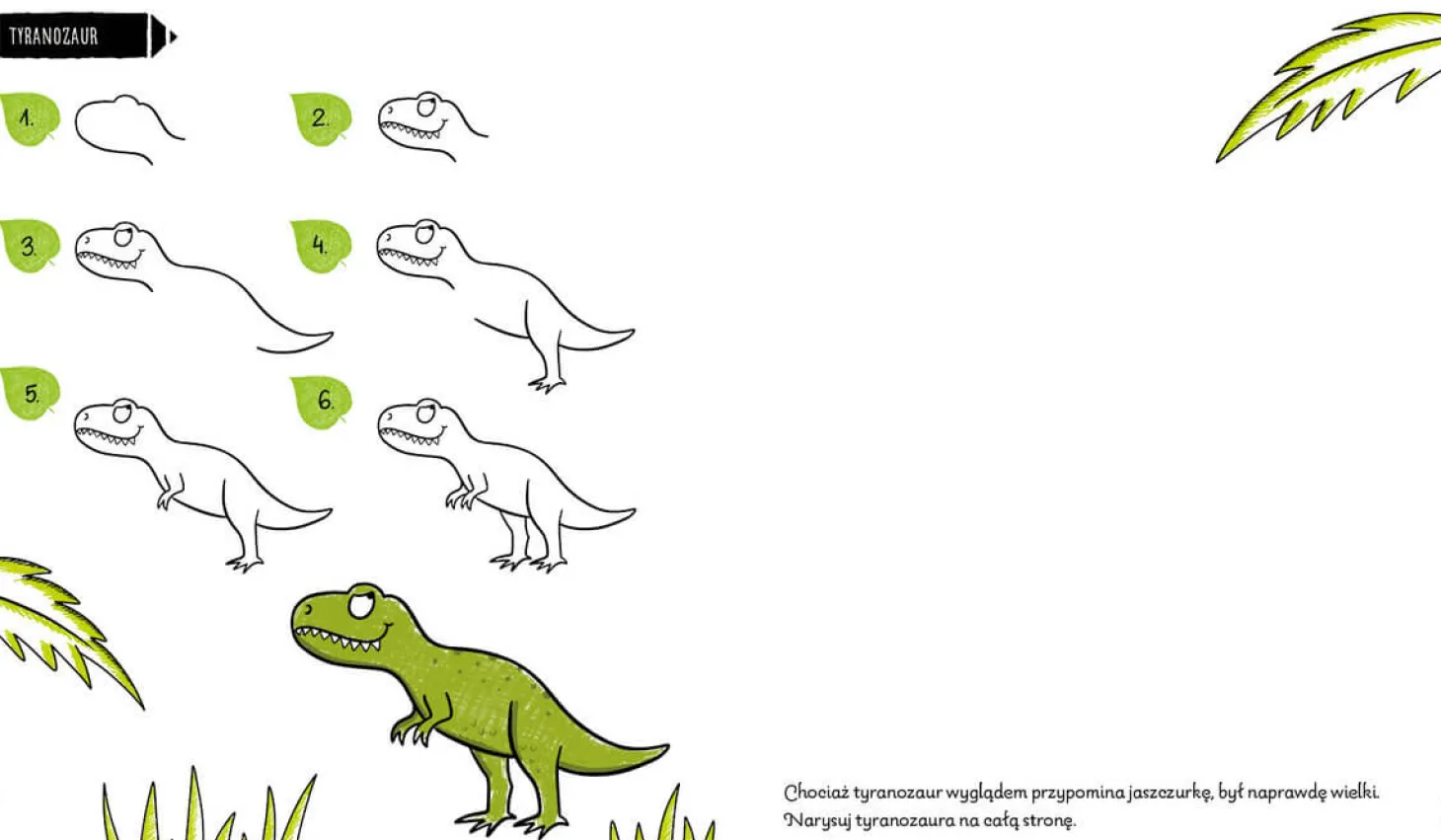 Rysowanie krok po kroku. Dinozaury