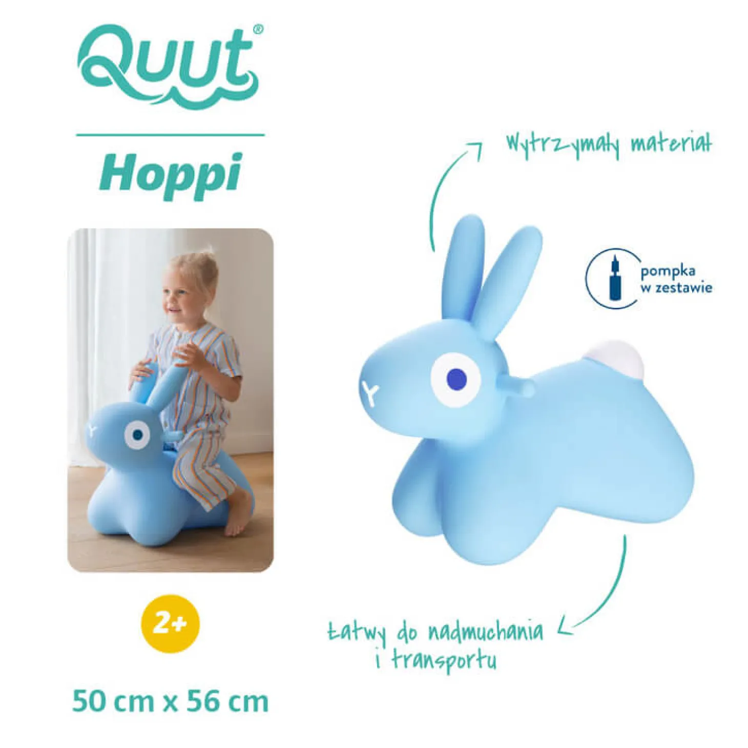 Skoczek Hoppi Bunny - Blue