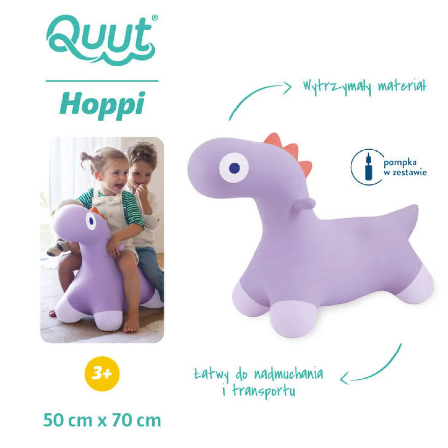 Skoczek Hoppi Dino - Lavender
