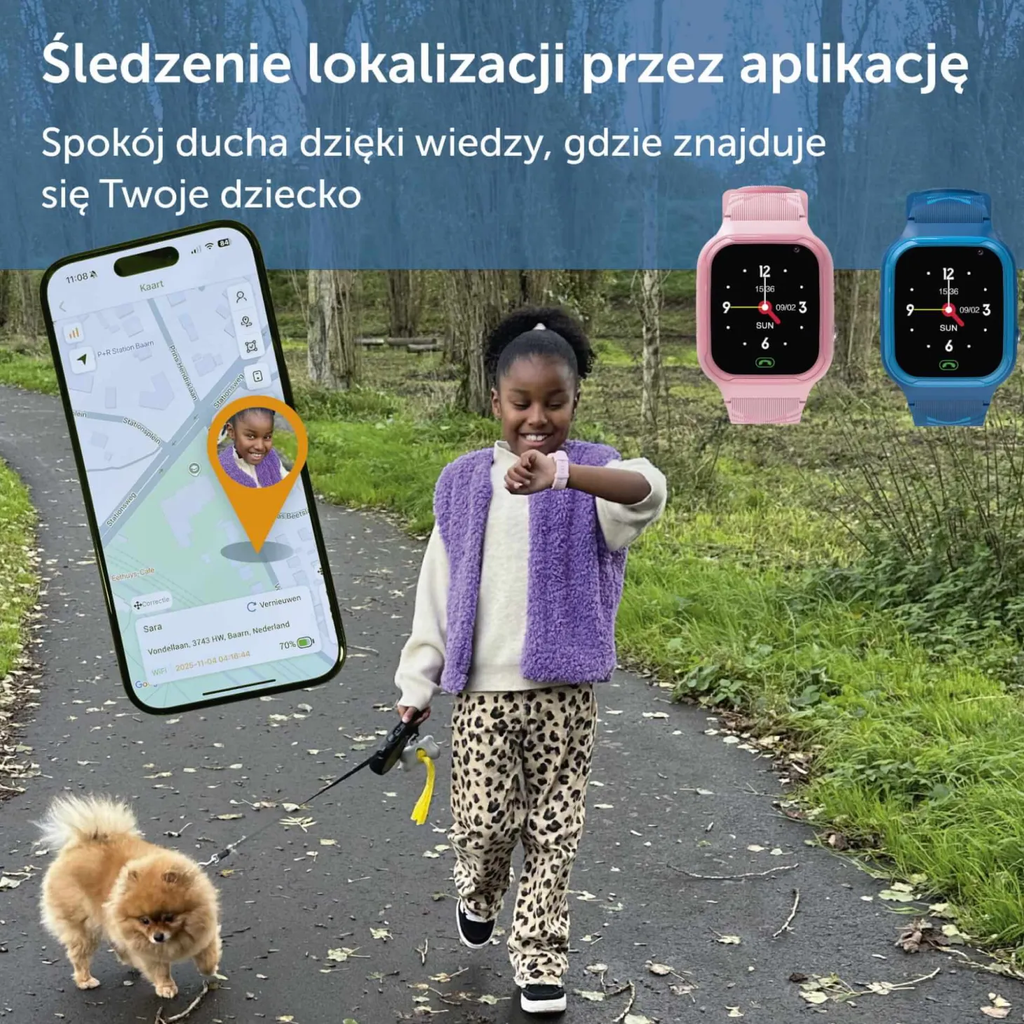 Smartwatch dla dzieci - Niebieski