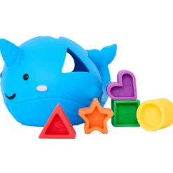 Sorter kształtów silikonowy wieloryb BRIGHT