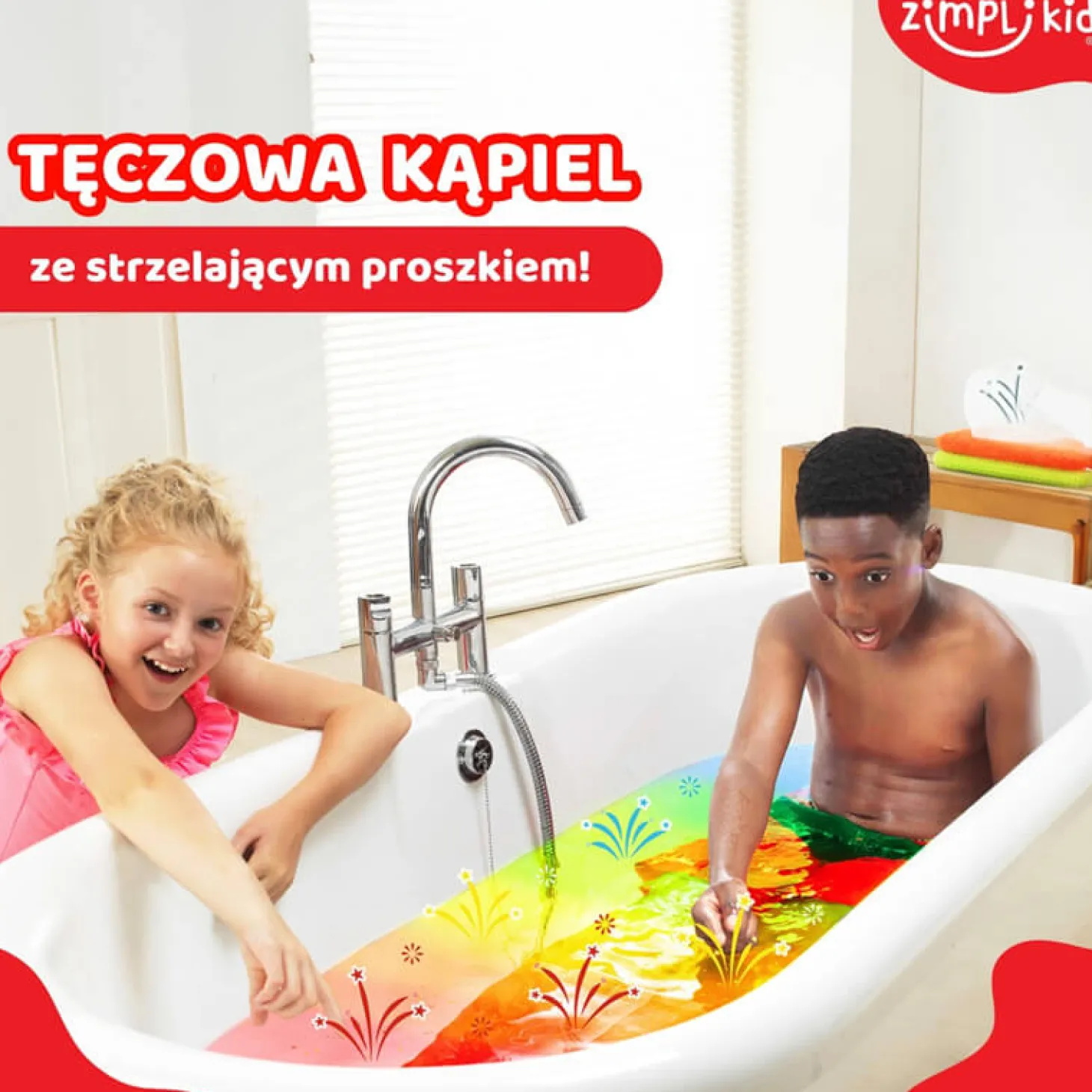 Strzelający proszek do kąpieli Crackle Baff Colours 6 użyć 6 kolorów 3+
