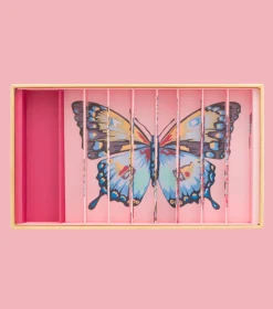 Szklane kulki RÓŻOWE MOTYLE
