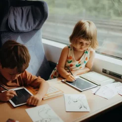 Tablet graficzny z szablonami do rysowania KIDYDRAW-MINI - dinozaury