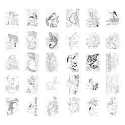 Tablet graficzny z szablonami do rysowania KIDYDRAW-PAD - Animals, 8+