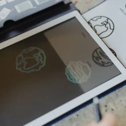 Tablet graficzny z szablonami do rysowania KIDYDRAW-MINI - galaktyka