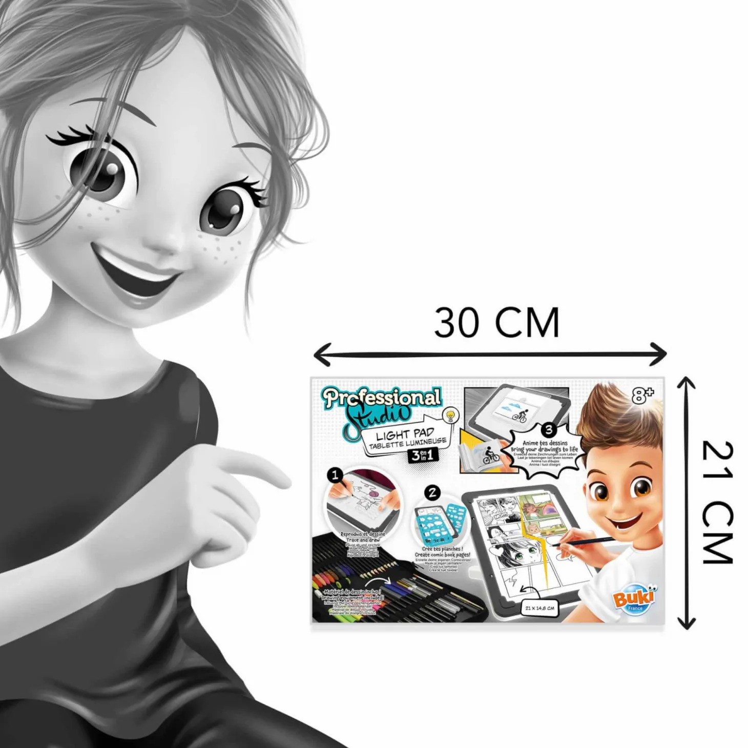 Tablet 3 w 1 z podświetleniem
