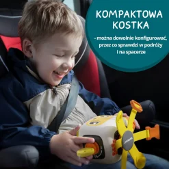 Tablica manipulacyjna z kostką i doczepianymi elementami, 1+