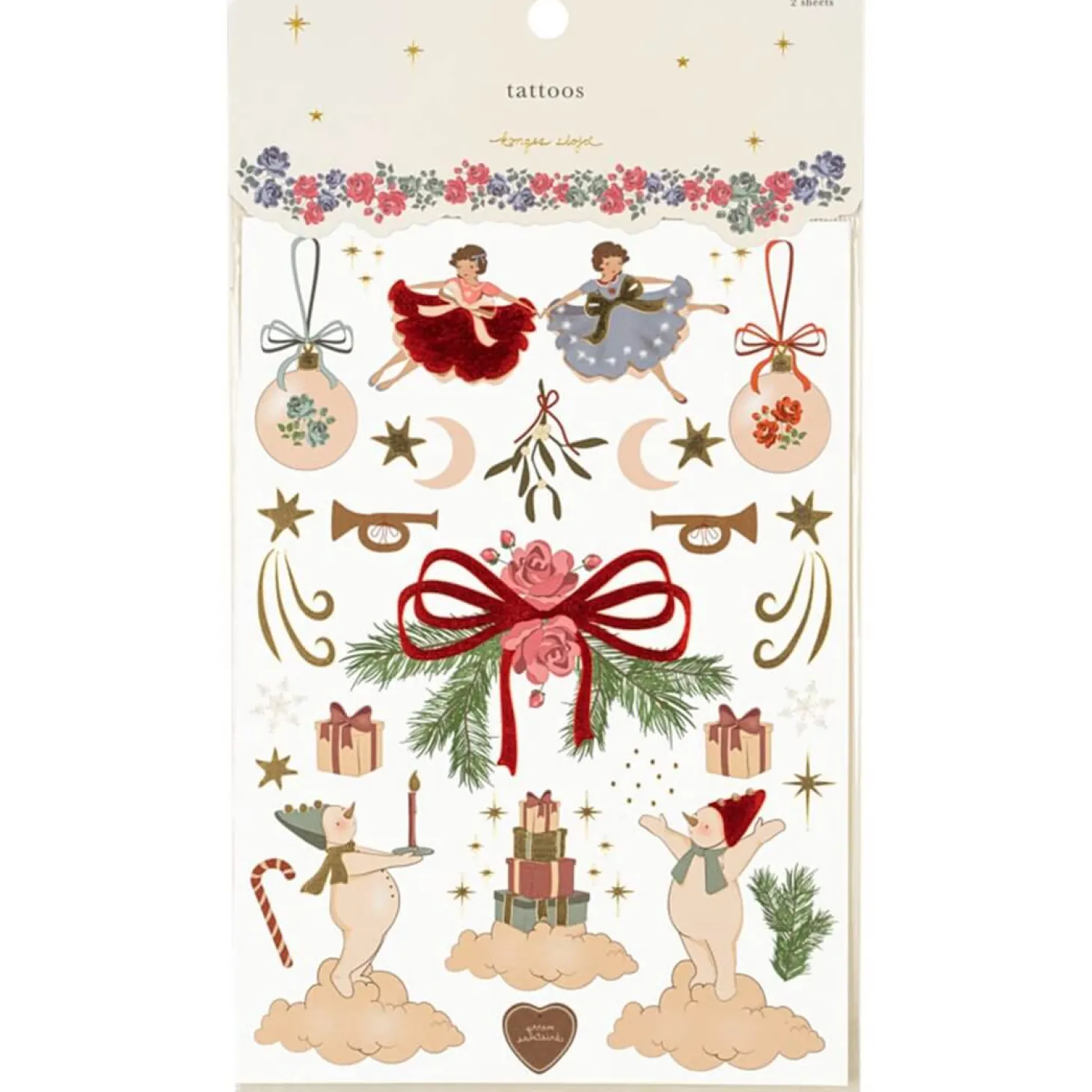 Tatuaże christmas multi - baletnice i kokardy