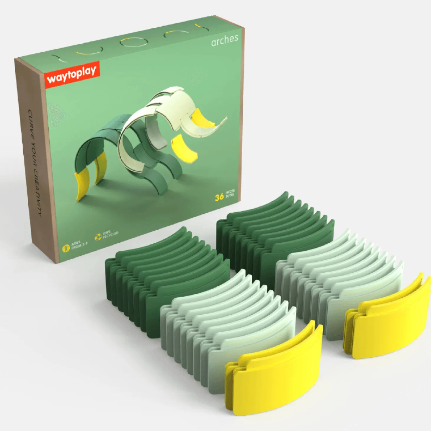 Tory do układania Arches - Creator Set, 36 el.