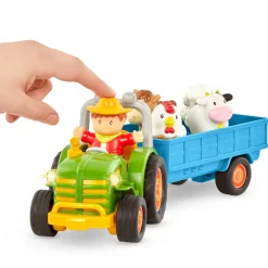 Traktor z przyczepą, rolnikiem i zwierzętami - Farming Fun Tractor
