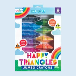 Trójkątne Kredki Malucha Jumbo, Happy Triangles - 12 szt.