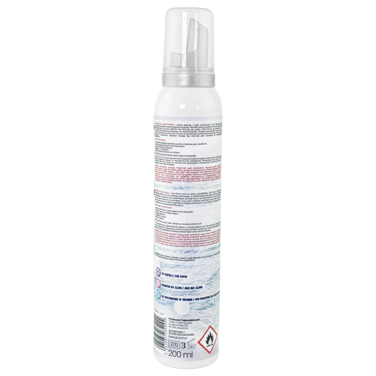 Tubi Pianka - biała, 200 ml