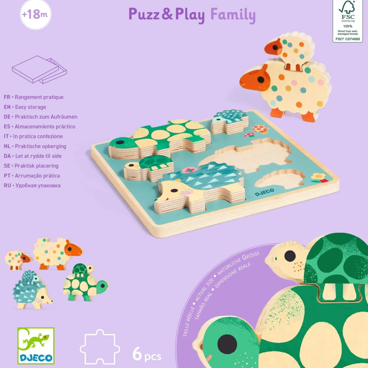 Układanka drewniana PUZZ & PLAY RODZINKA