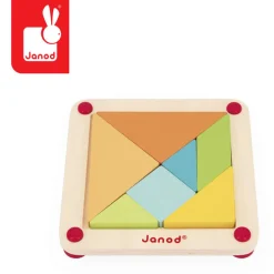 Układanka drewniana Tangram Sensoriel