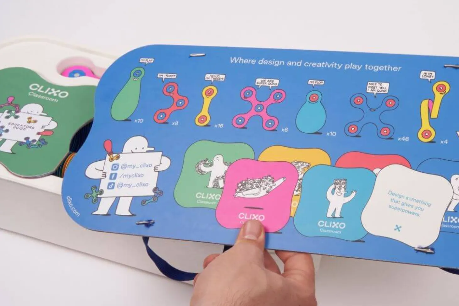 Układanka magnetyczna CLIXO Classroom Pack, 100 elementów