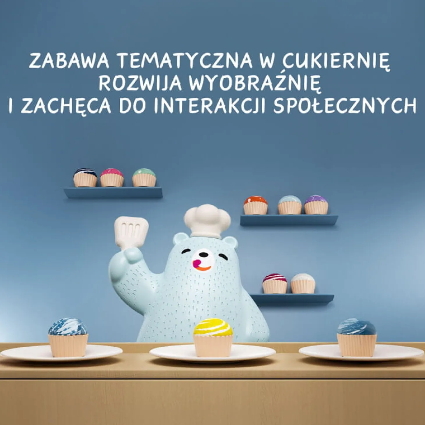 Waga szalkowa Montessori - Głodny Miś, zabawka edukacyjna, 3+