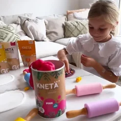 Wegańska masa plastyczna w puszce XXL, 1kg - różowa